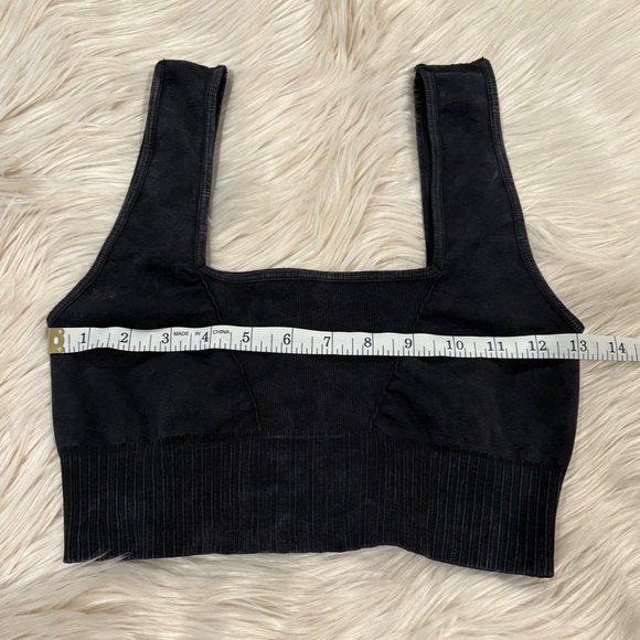 FREE PEOPLE Good Karma Square Neck Bra Crop Top M/L - Picture 7 of 9